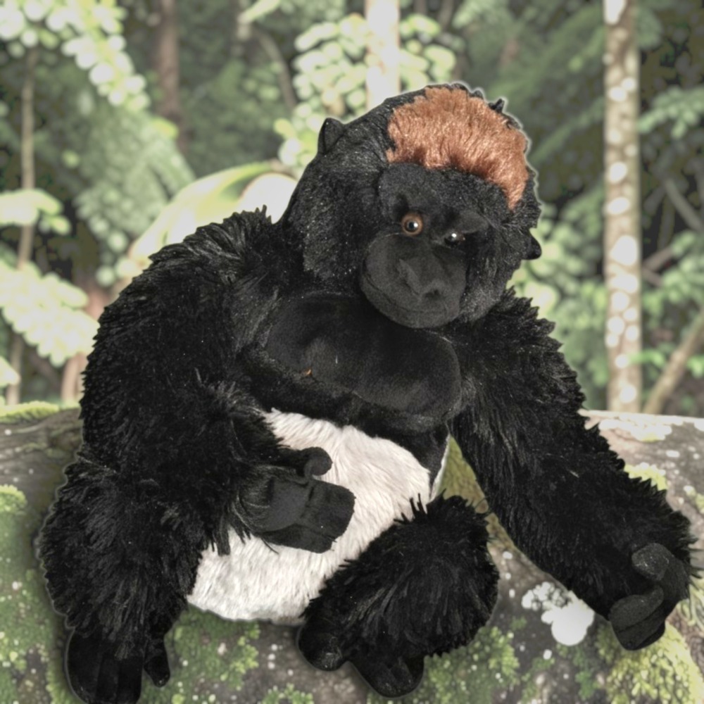 Wild Republic Silverback Gorilla Ape Plush Stuffed Animal 12"